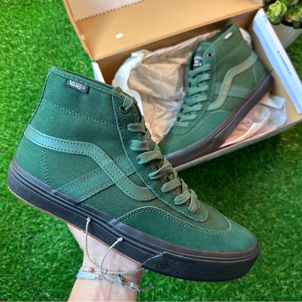 Vans Crocket High Dark Green / Black - Picture 1 of 9
